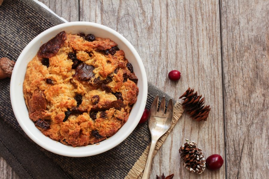 Wood-Fired Bread Pudding.