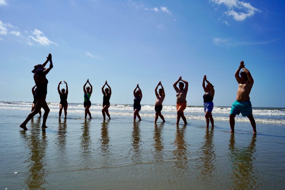 Kiawah Island Golf Resort beach yoga.