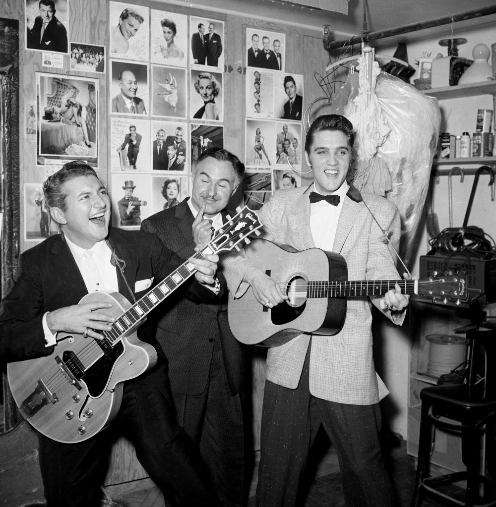 Liberace, George Liberace and Elvis Presley at New Frontier, 1956