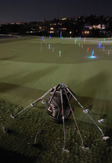 night golf on the green