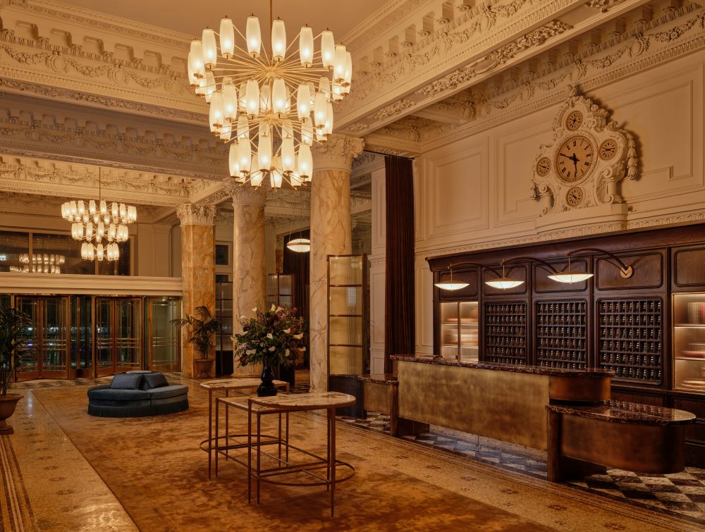 Lobby of The Bellevue Hotel.