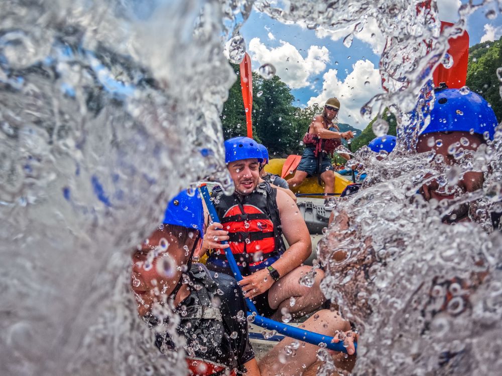 Photo of river rafting on the New River Gorge.