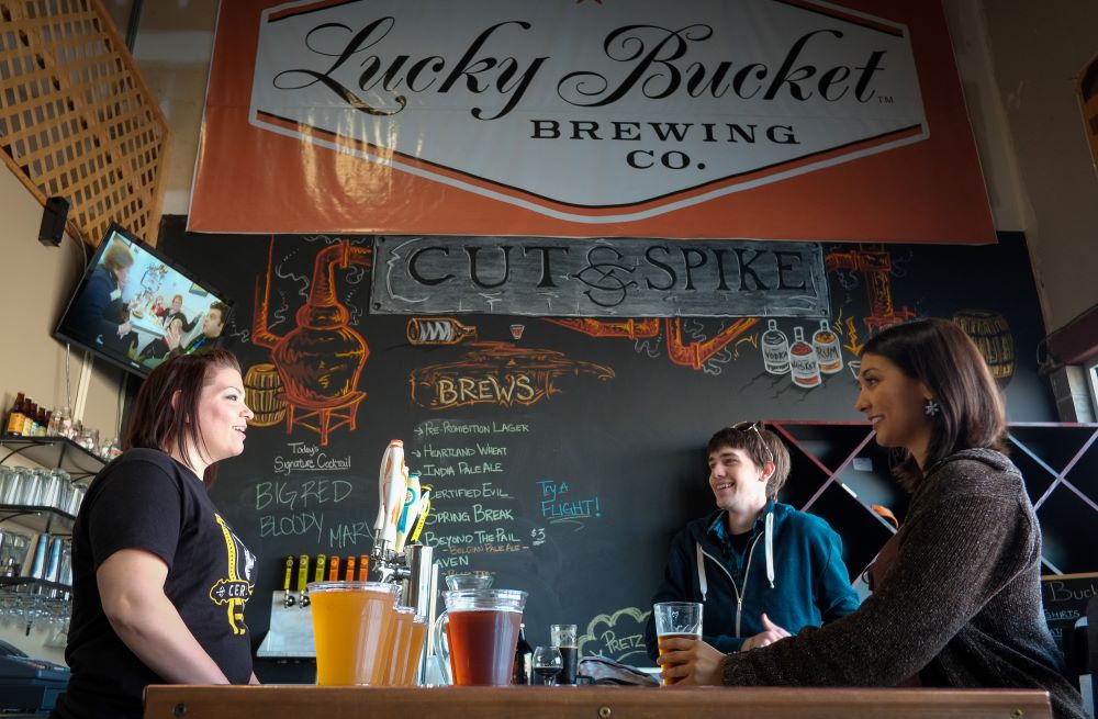 Group at the Lucky Bucket