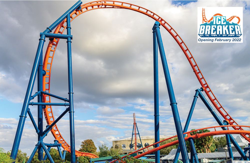 Ice Breaker coaster at SeaWorld Orlando