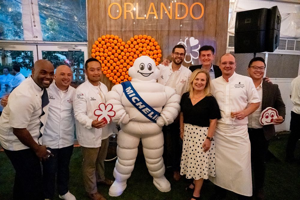 Casandra Matej with Michelin-winning chefs
