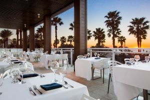 Ocean Hai outdoor dining area at Wyndham Grand Clearwater Beach