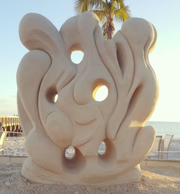 Marianne van den Broek's Sand Sculpture, Just Sand and Water