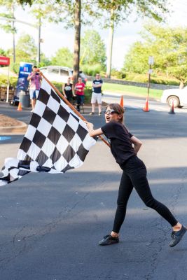 Marta Walls at an Adult Big Wheel Club event