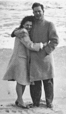 young couple on beach 1943