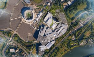 Rendering of proposed Meadowlands Convention Center and Meadowlands Sports Complex.
