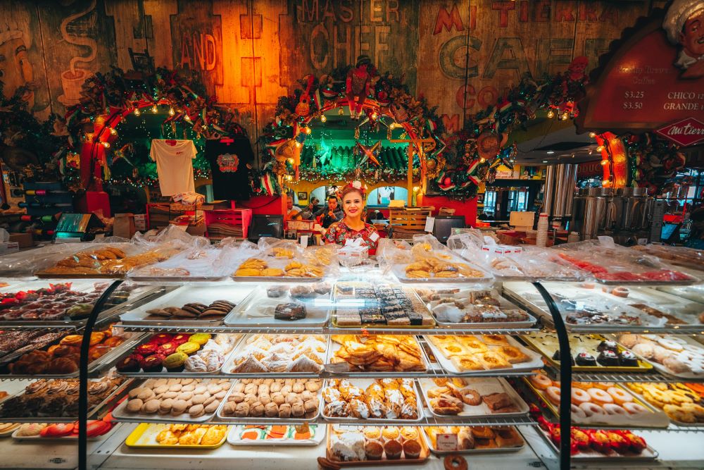 Photo of pastries counter at Mi Tierra Cafe.