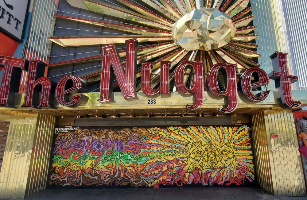 Mural on The Nugget casino.