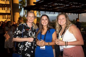 Opening night reception attendees.