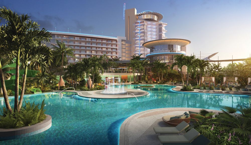 Pier Sixty-Six Resort Pool & Tower rendering.