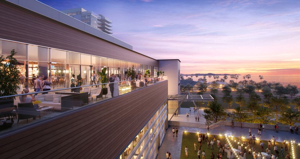 Rendering of outdoor event veranda at Gaylord Pacific Resort & Convention Center.