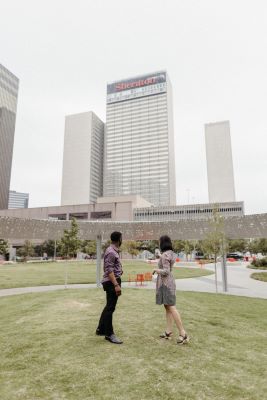 Pacific Plaza Park across the street from Sheraton Dallas Hotel, Downtown Dallas, Texas