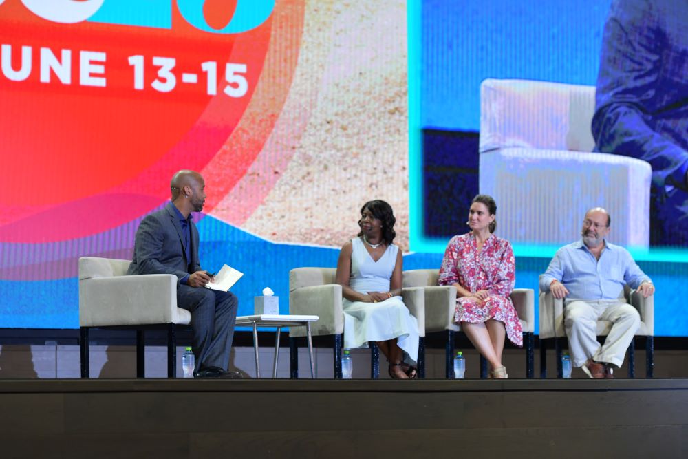 Panelists on stage at the 2023 MPI WEC in Mexico