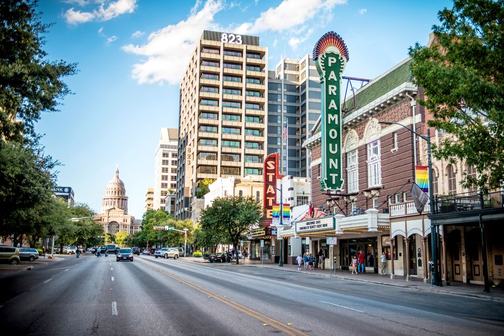 Paramount Theatre exterior in Austin