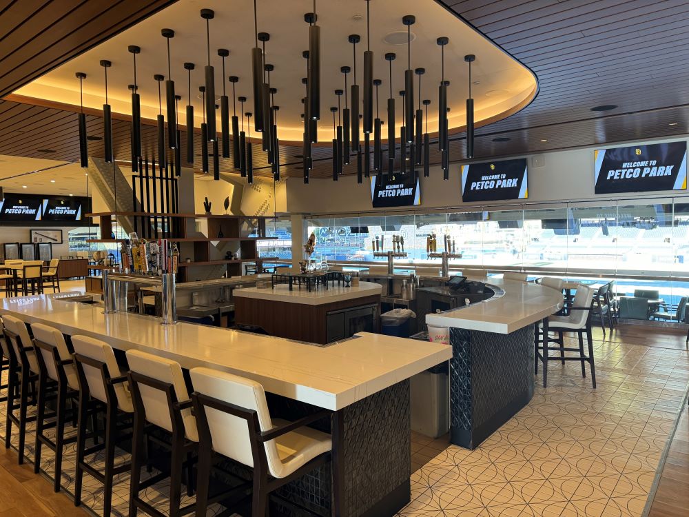 Photo of bar area at Petco Park.