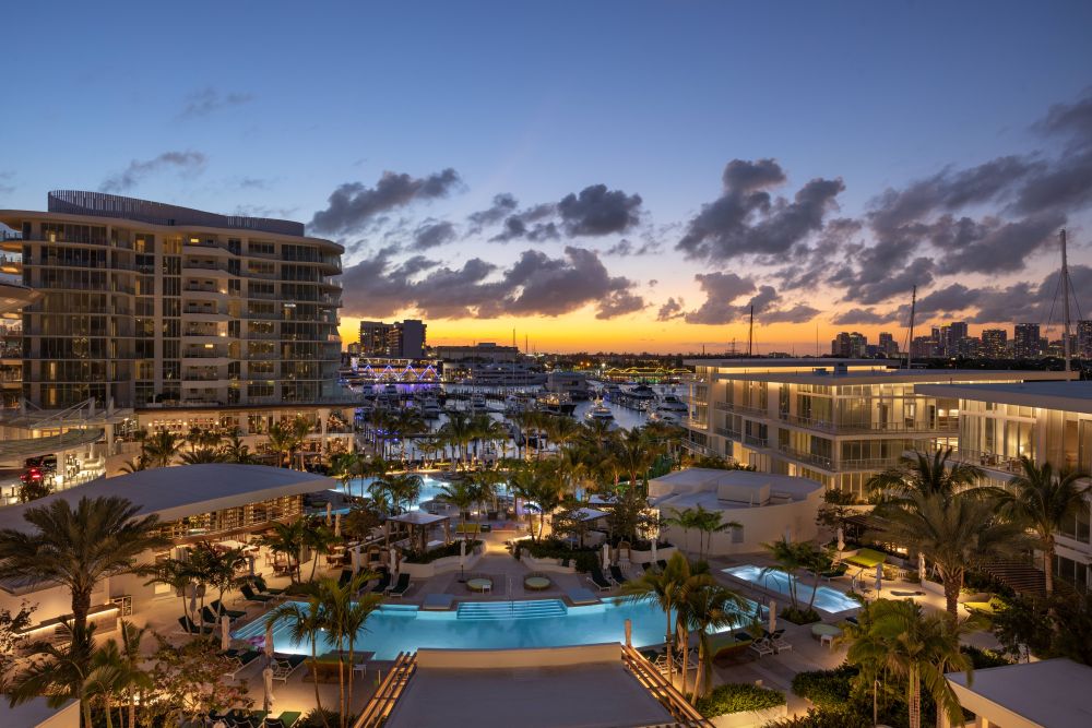 Pier Sixty-Six exterior photo with pool in the foreground.