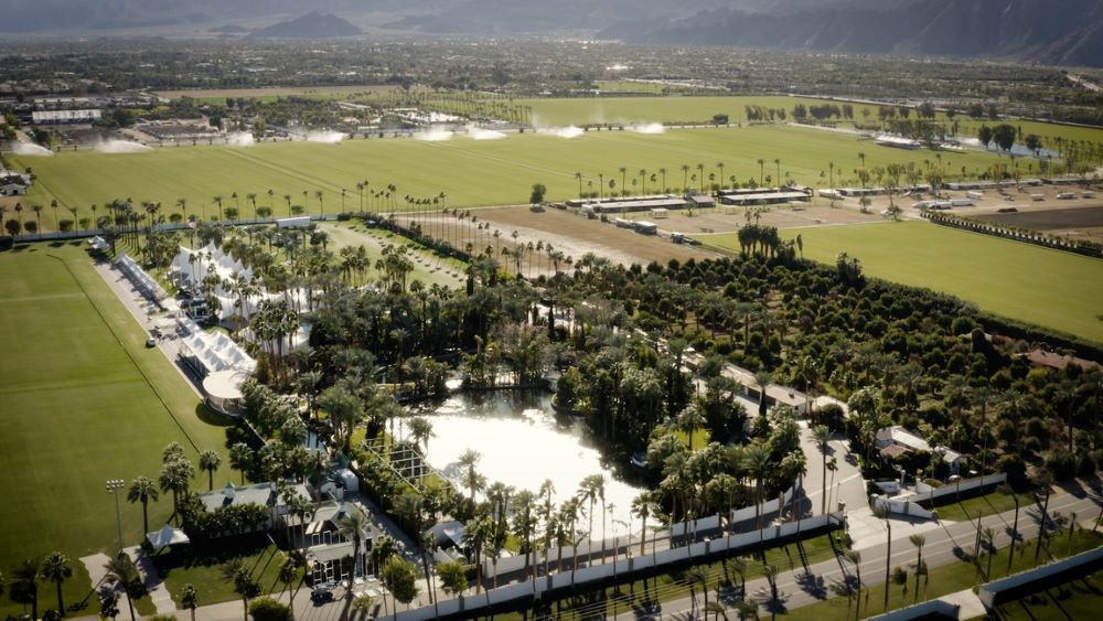 Aerial photo of Empire Polo Club.