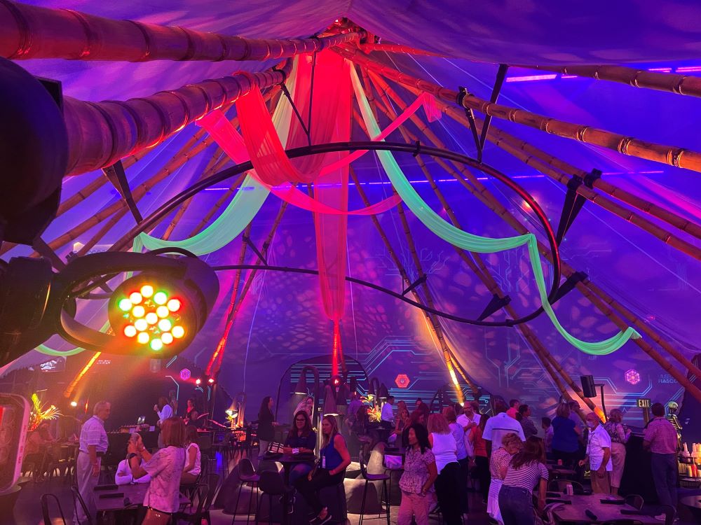 Photo of private event area at AREA15.