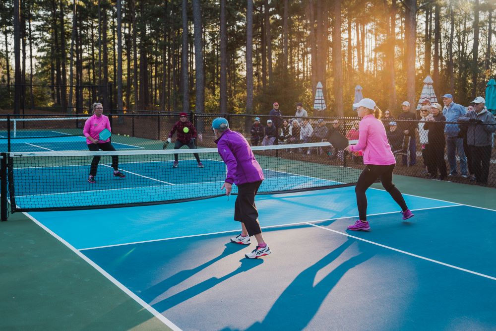 Photo of people playing pickleball at Pinehurst Resort.