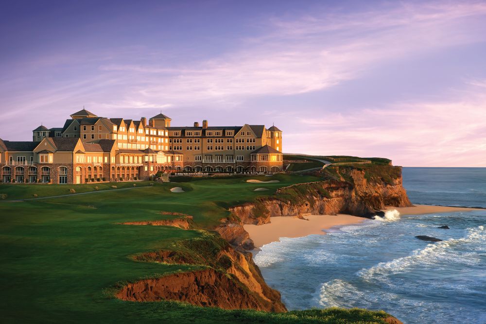 Exterior photo of The Ritz-Carlton, Half Moon Bay, on the coast.