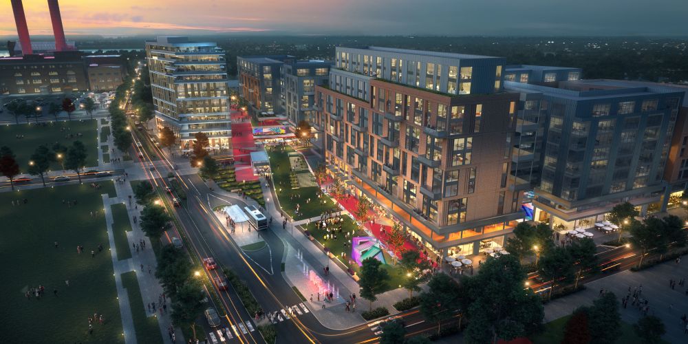 Rendering of New Orleans River District.