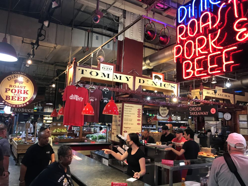 Photo of Reading Terminal Market, DiNic's Roast Pork and Beef shop.