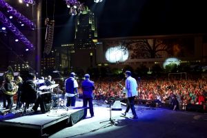 Photo of Red Hat Amphitheater during World of Bluegrass 2019.