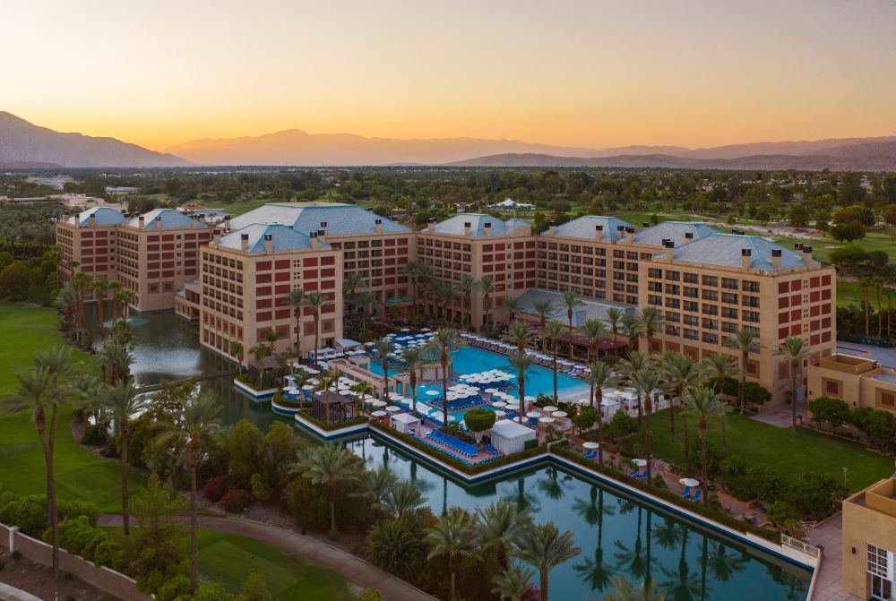 Photo of Renaissance Esmeralda Resort & Spa, Indian Wells, as dusk.