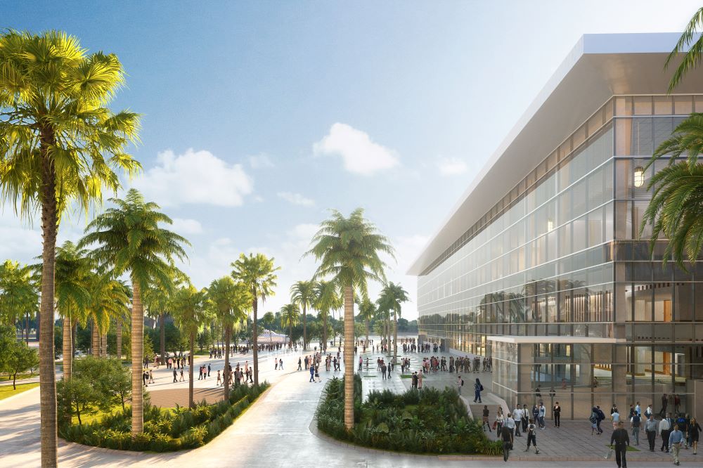 Rendering of Broward County Convention Center Plaza.