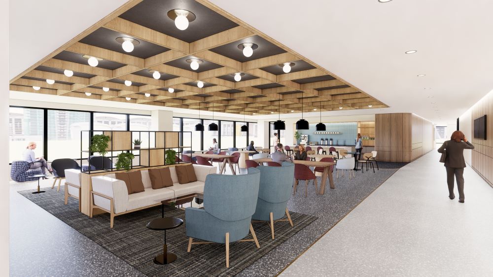 Rendering of East Gallery at Venue 42 by Convene. Credit: Convene