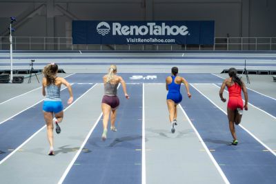 Reno indoor track with talent. Credit: RSCC