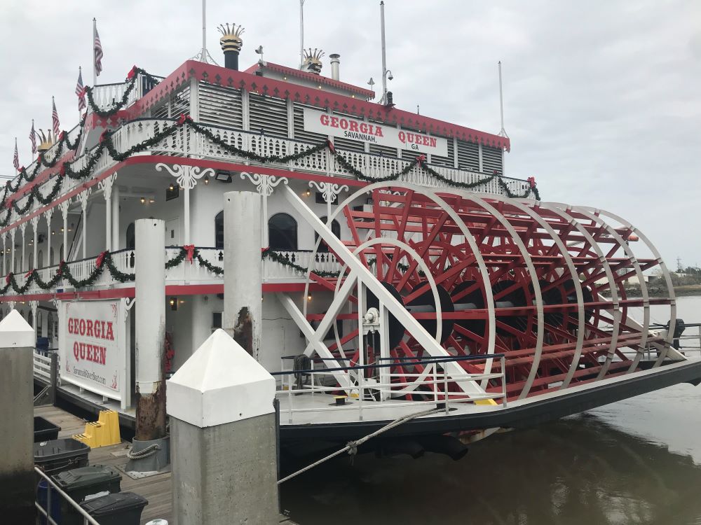 Georgia Queen riverboat pictured during Meetings Today LIVE! South Savannah program.