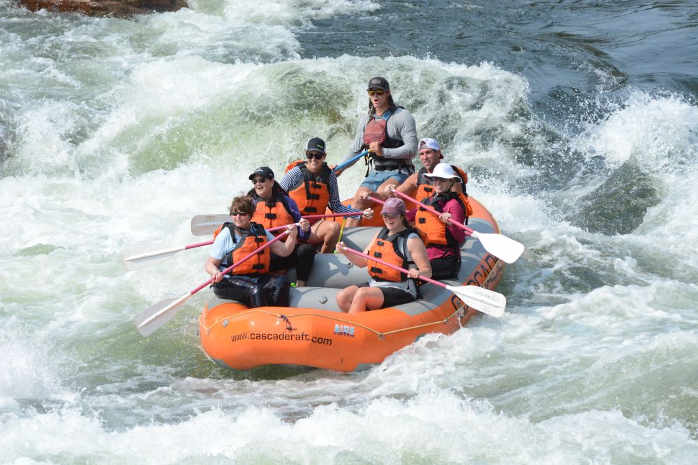 Photo of people whitewater rafting with Cascade Raft & Kayak on Payette River.
