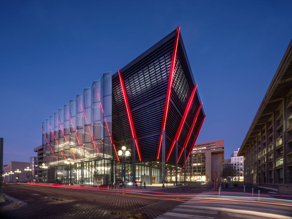 Exterior of the International Spy Museum.
