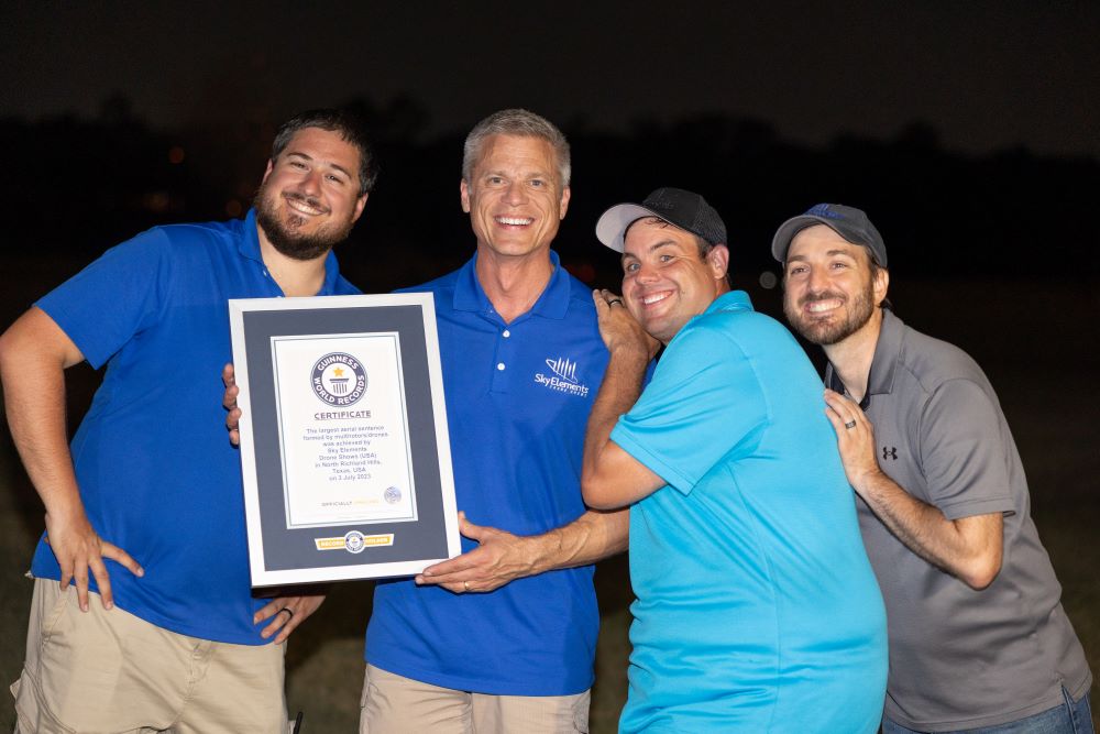 Sky Elements World Record for Largest Drone Light Show 1000 Drones