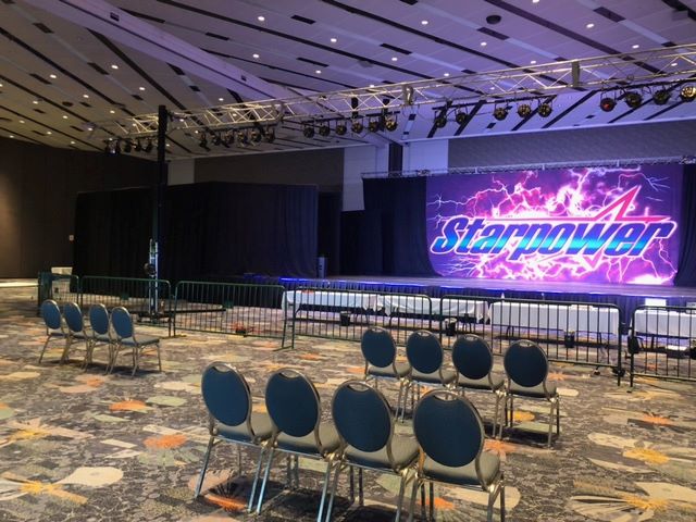Starpower Talent dance competition setup, Anaheim Convention Center