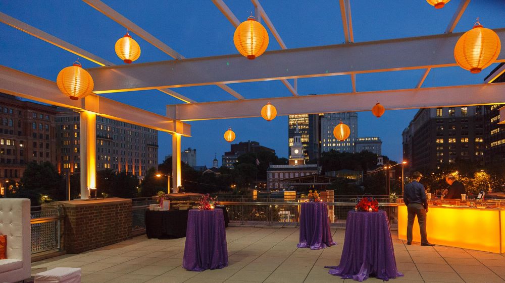 Photo of The Liberty View , Terrace Cocktail Hour with Lanterns.