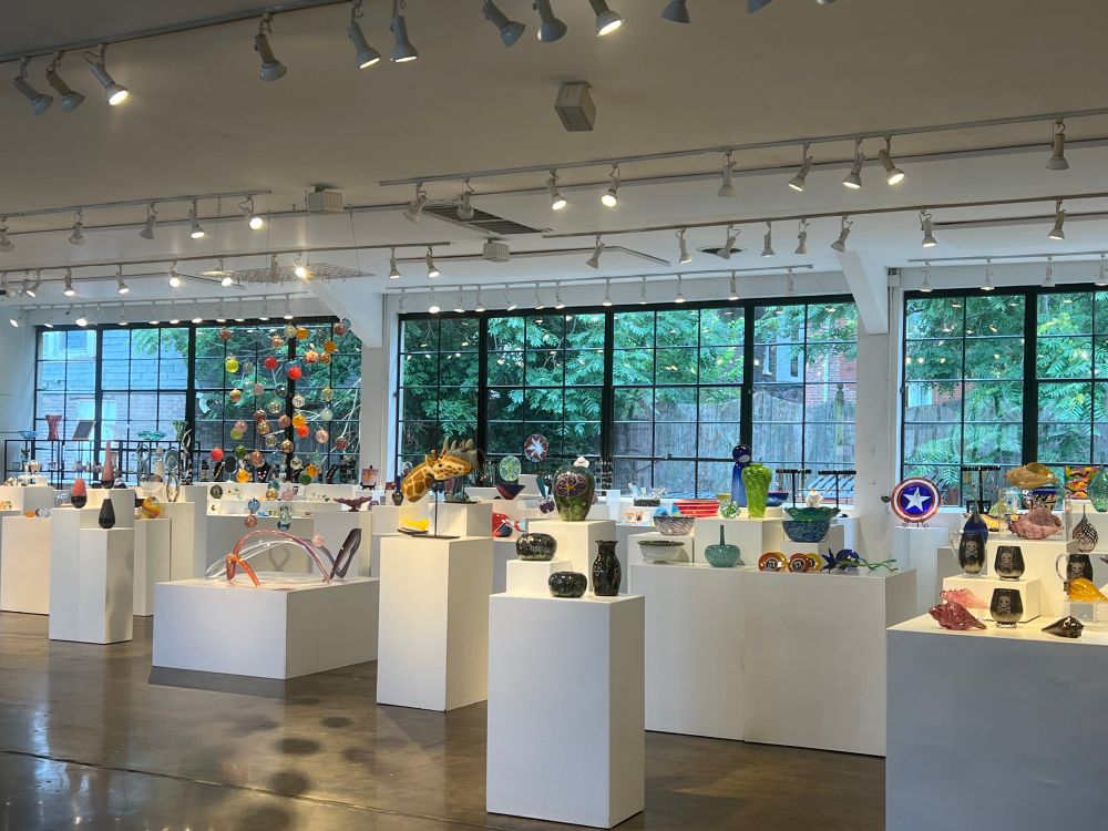 Glass crafts at Third Degree Glass Factory.