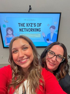 Taylor Smith (left) and Mandi Graziano at MPISCC's [WE]Con 2025