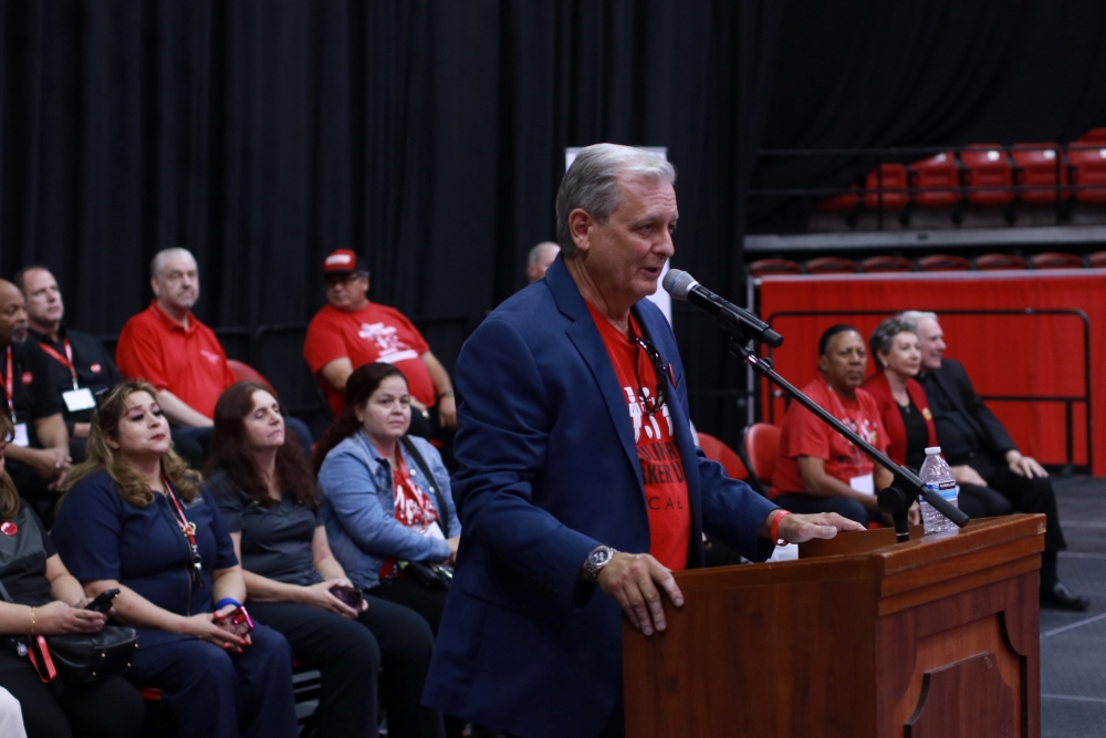 Ted Pappageorge Speaking at the Strike Authorization Vote Event