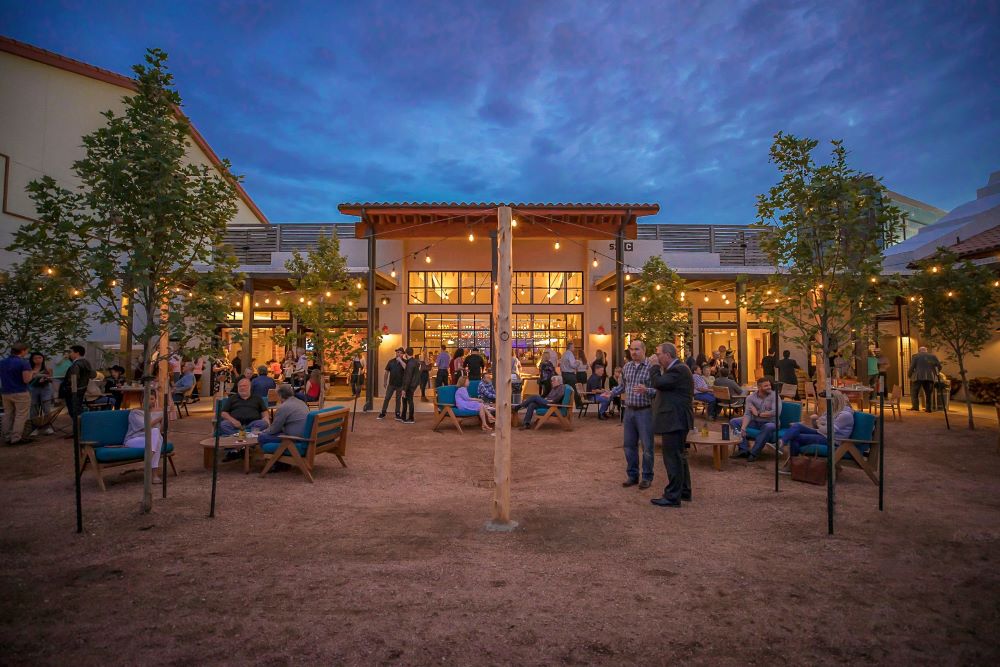 Texican Court Courtyard opening party.