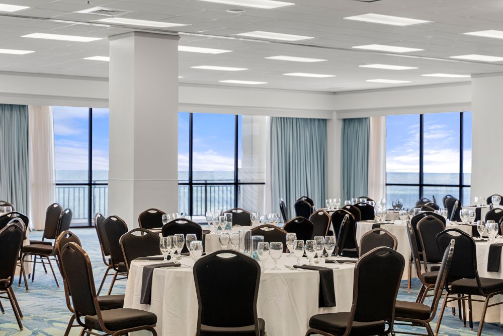 The Ellie Beach Resort oceanfront ballroom. 