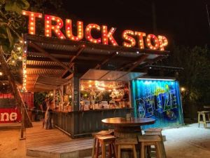 The Truck Stop (food truck park) in San Pedro, Belize
