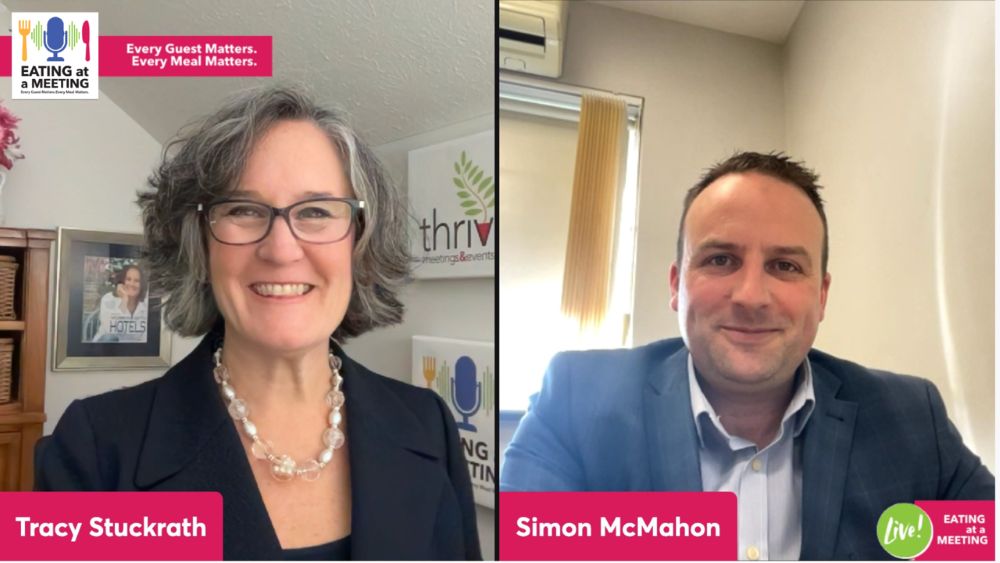 Split-screen photo shot with Tracy Stuckrath on the left and Simon McMahon on the right.