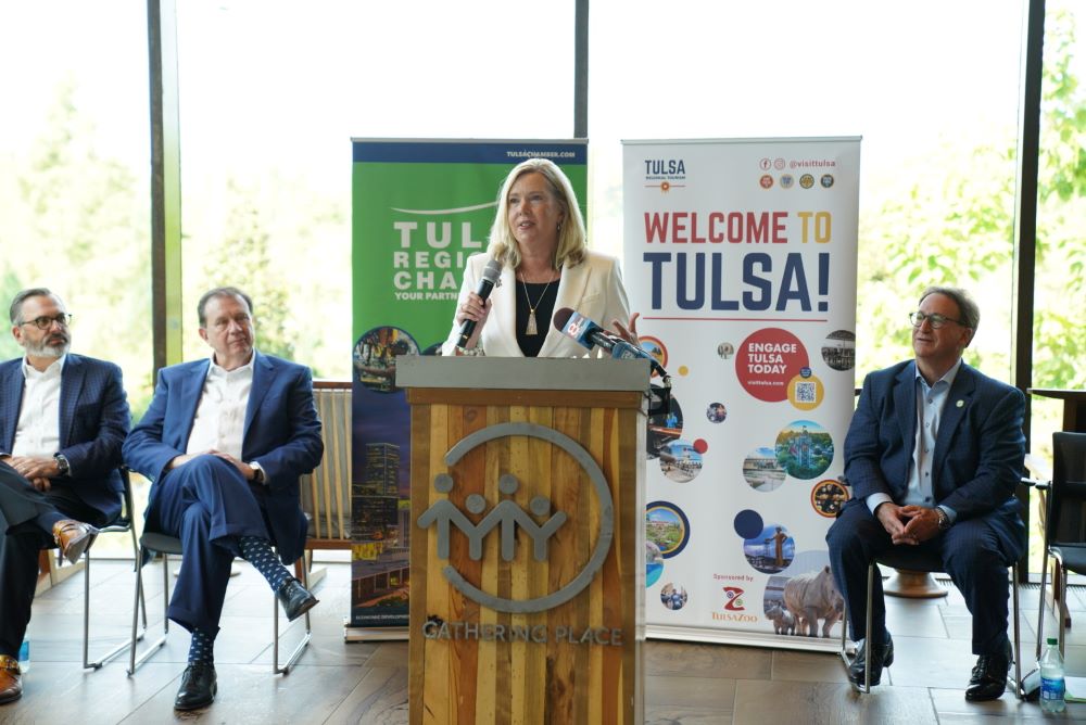 Renee McKenney at Tulsa Regional Tourism meeting.