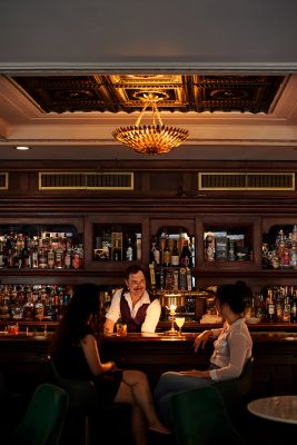 The bar at Voo Lounge